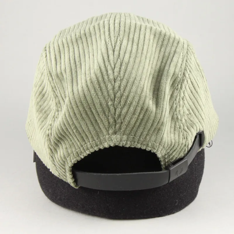 Fred Perry 5 Panel Chunky Corduroy Cap - Uniform Green -2